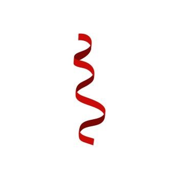 Red serpentine icon. Flat illustration of red serpentine vector icon for web isolated on white. Red serpentine icon, flat style