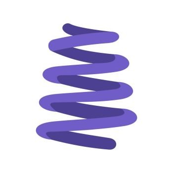 Spiral coil icon. Flat illustration of spiral coil vector icon for web isolated on white. Spiral coil icon, flat style