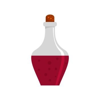 Drink potion icon. Flat illustration of drink potion vector icon for web isolated on white. Drink potion icon, flat style