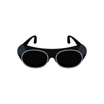 Welding glasses icon. Flat illustration of welding glasses vector icon for web isolated on white. Welding glasses icon, flat style
