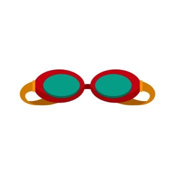 Swim glasses icon. Flat illustration of swim glasses vector icon for web isolated on white. Swim glasses icon, flat style
