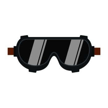 Welding worker glasses icon. Flat illustration of welding worker glasses vector icon for web isolated on white. Welding worker glasses icon, flat style