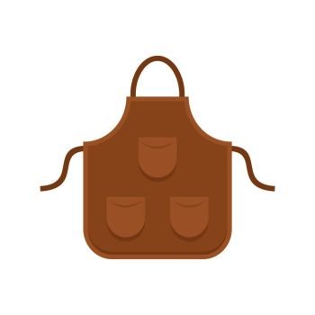 Carpenter apron icon. Flat illustration of carpenter apron vector icon for web isolated on white. Carpenter apron icon, flat style