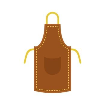 Leather apron icon. Flat illustration of leather apron vector icon for web isolated on white. Leather apron icon, flat style