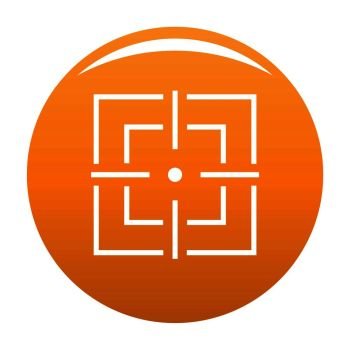 Focusing icon. Simple illustration of focusing vector icon for any design orange. Focusing icon vector orange