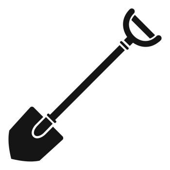 Shovel icon. Simple illustration of shovel vector icon for web design isolated on white background. Shovel icon, simple style