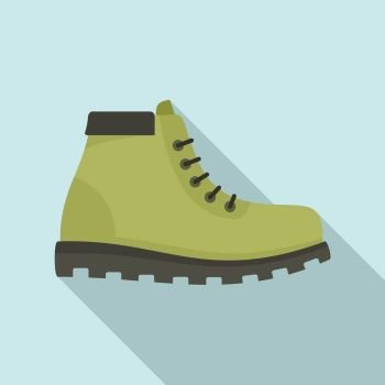 Hunter boot icon. Flat illustration of hunter boot vector icon for web design. Hunter boot icon, flat style