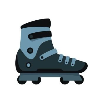 Extreme sport inline skates icon. Flat illustration of extreme sport inline skates vector icon for web design. Extreme sport inline skates icon, flat style