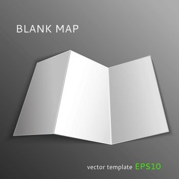 Vector blank map isolated on gray background