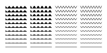 Wave set in abstract style on white background. Decoration element. Geometric design. Vector illustration ocean. Vector line design. Vector sound wave. Vector graphic set. EPS 10. Wave set in abstract style on white background. Decoration element. Geometric design. Vector illustration ocean. Vector line design. Vector sound wave. Vector graphic set.
