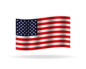 Original and simple United State of America flag. Vector illustration. Original and simple United State of America flag. Vector stock illustration