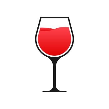 The wineglass icon. Goblet symbol. Vector stock illustration.. The wineglass icon. Goblet symbol. Vector stock illustration