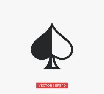Spades Ace Icon Vector Illustration