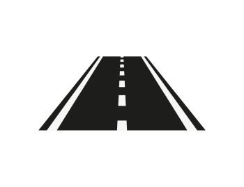 road icon isolate on white background, vector illustration. road icon isolate on white background, vector