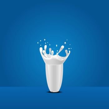 Fresh milk glass illustration vector design.