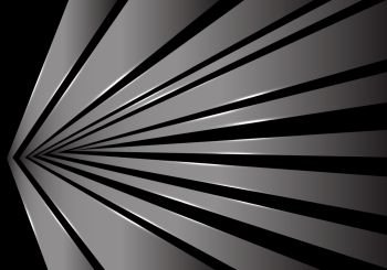Abstract gray metal line arrow speed on black background vector illustration.