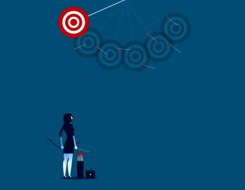 Businesswoman shooting arrows missing target. Concept business vector illustration.



. Businesswoman shooting arrows missing target. Concept business vector illustration.

