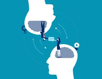 Business communication. Concept business vector illustration.