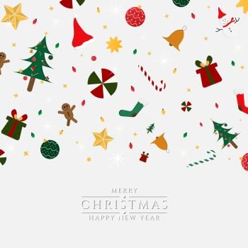 White christmas modern clean design gift fall and shine light with space. vector illustration