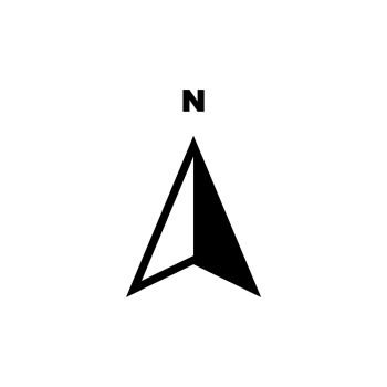 Arrow compass north icon symbol. Vector eps10