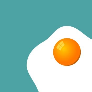Egg icon background. Vector food concept illustration