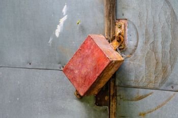 A very unusual antique lock to close a door