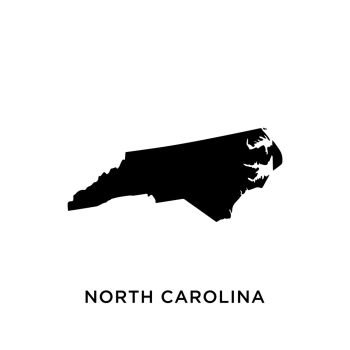 North Carolina map icon design trendy