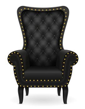 black armchair furniture vector illustration isolated on white background