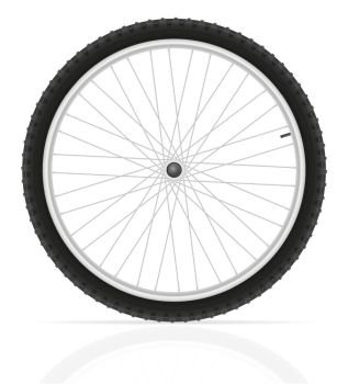 bicycle wheel vector illustration isolated on white background