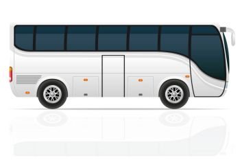 big tour bus vector illustration isolated on white background