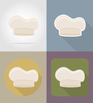cook cap objects and equipment for the food vector illustration isolated on background