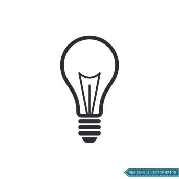 Bulb Lamp Logo Template Illustration Design