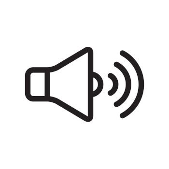 speaker icon vector logo template in trendy flat style 
