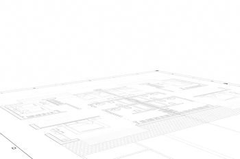 A Part plan of architectural project on the white background