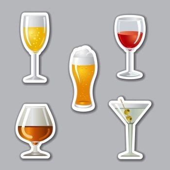 alcohol drinks stickers