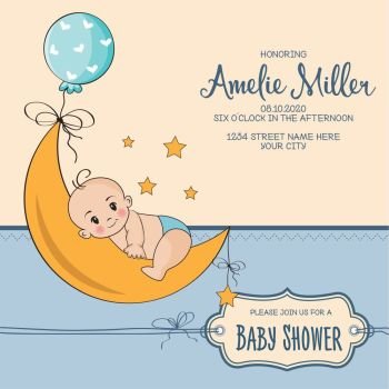 baby boy shower card 