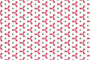 Watercolor seamless geometric pattern. In red and green colors on white background.