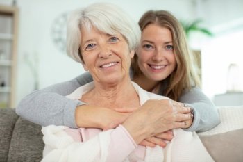 happy mother and daughter portrait