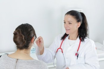 a patient and doctor consultation