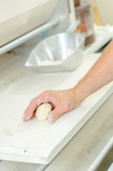 Preparing dough to be rolled