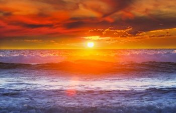 sea sunset for natural background