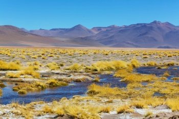Unusual mountains landscapes  in Bolivia altiplano travel adventure South America