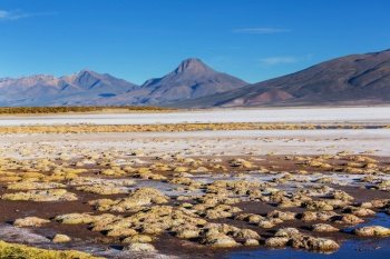 Unusual mountains landscapes  in Bolivia altiplano travel adventure South America