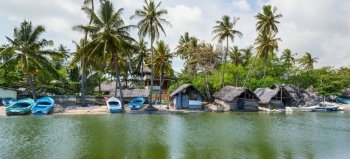 Fishing village on Sri Lanka