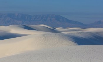 Unusual natural landscapes in White Sands National Monument,  New Mexico, USA