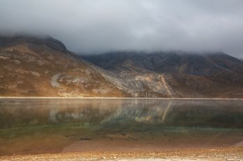 Beautiful mountains lake  in Cordillera Blanca,  Peru, South America