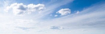 Sky and clouds atmosphere background. Blue colors. Sky and clouds atmosphere background
