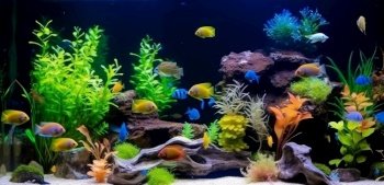 Beautiful sea reef background. Illustration AI Generative
