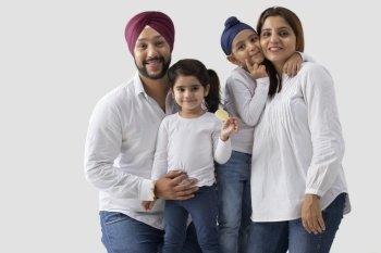 A SIKH FAMILY ENJOYING TIME TOGETHER