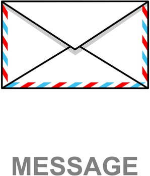 Concept send message notification sign. Vector of email marketing and communication. Information in newsletter in digital envelope. Receives email via internet. File document, post office icon. Concept send message notification sign. Vector illustration of email marketing and communication